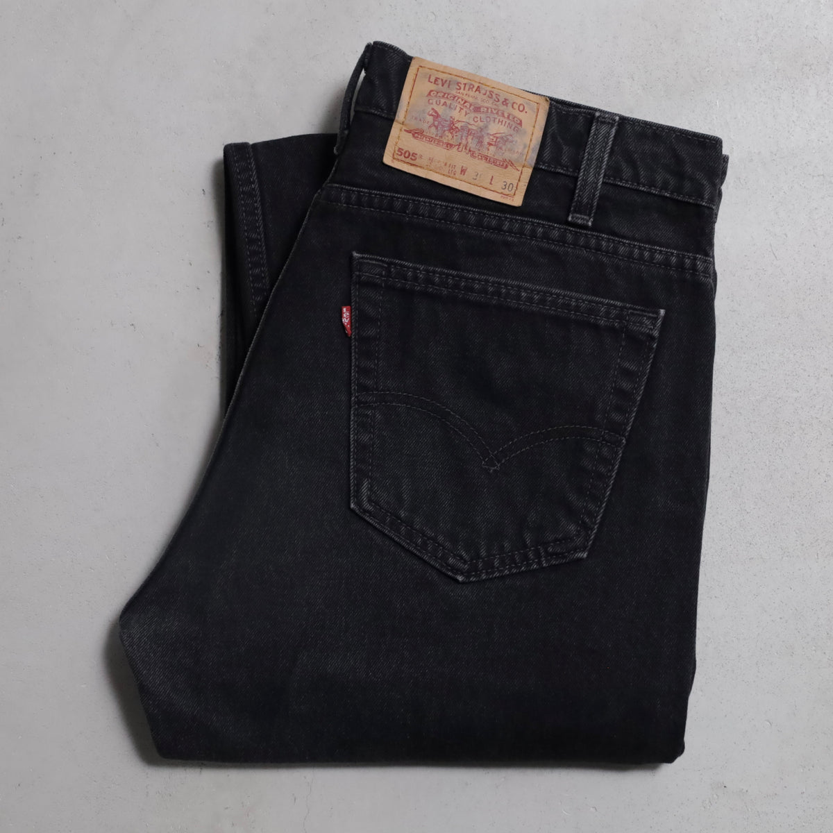 LEVI'S 505 BLACK DENIM PANTS (W36L30/GOOD CONDITION)