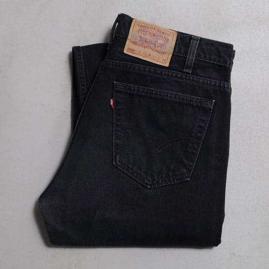 LEVI'S 505 BLACK DENIM PANTS (W36L30/GOOD CONDITION)