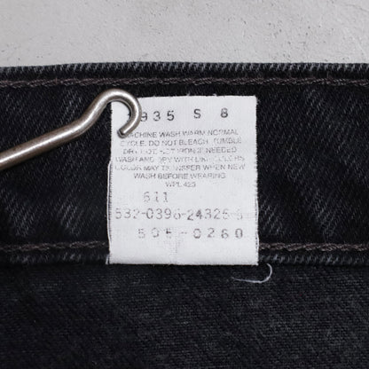 LEVI'S 505 BLACK DENIM PANTS (W36L30/GOOD CONDITION)