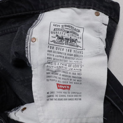 LEVI'S 505 BLACK DENIM PANTS (W36L30/GOOD CONDITION)