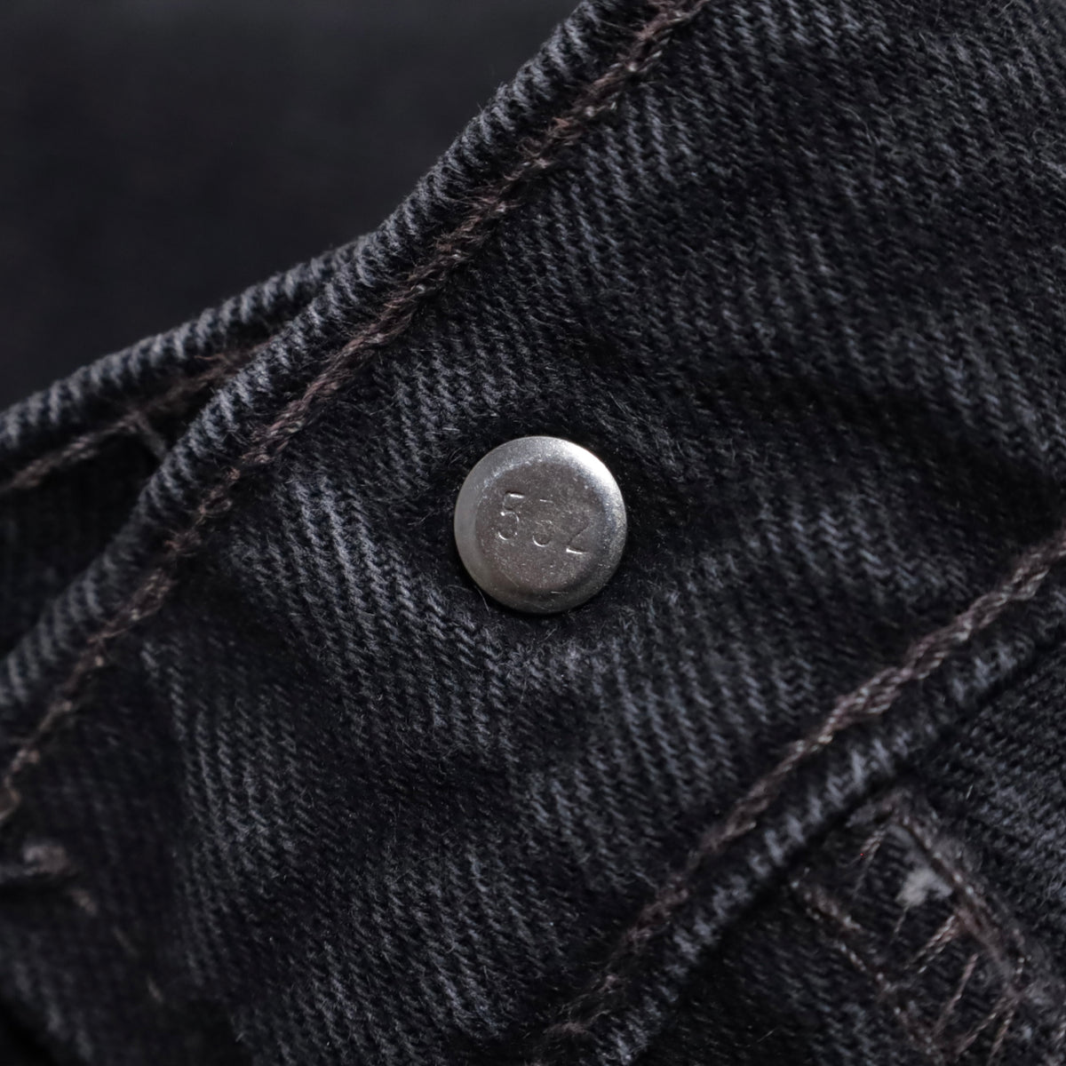 LEVI'S 505 BLACK DENIM PANTS (W36L30/GOOD CONDITION)