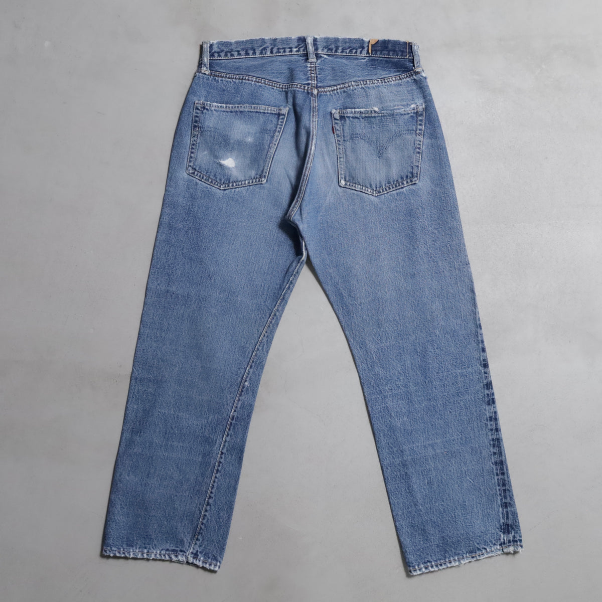 LEVI'S 501 BIGE DENIM PANTS (EARLY MODEL/GOOD FADE/USED CONDITION)