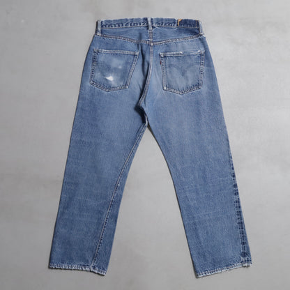 LEVI'S 501 BIGE DENIM PANTS (EARLY MODEL/GOOD FADE/USED CONDITION)