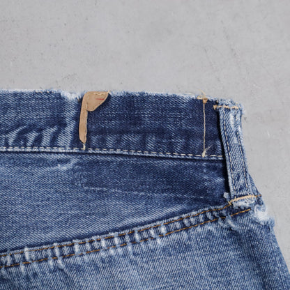 LEVI'S 501 BIGE DENIM PANTS (EARLY MODEL/GOOD FADE/USED CONDITION)