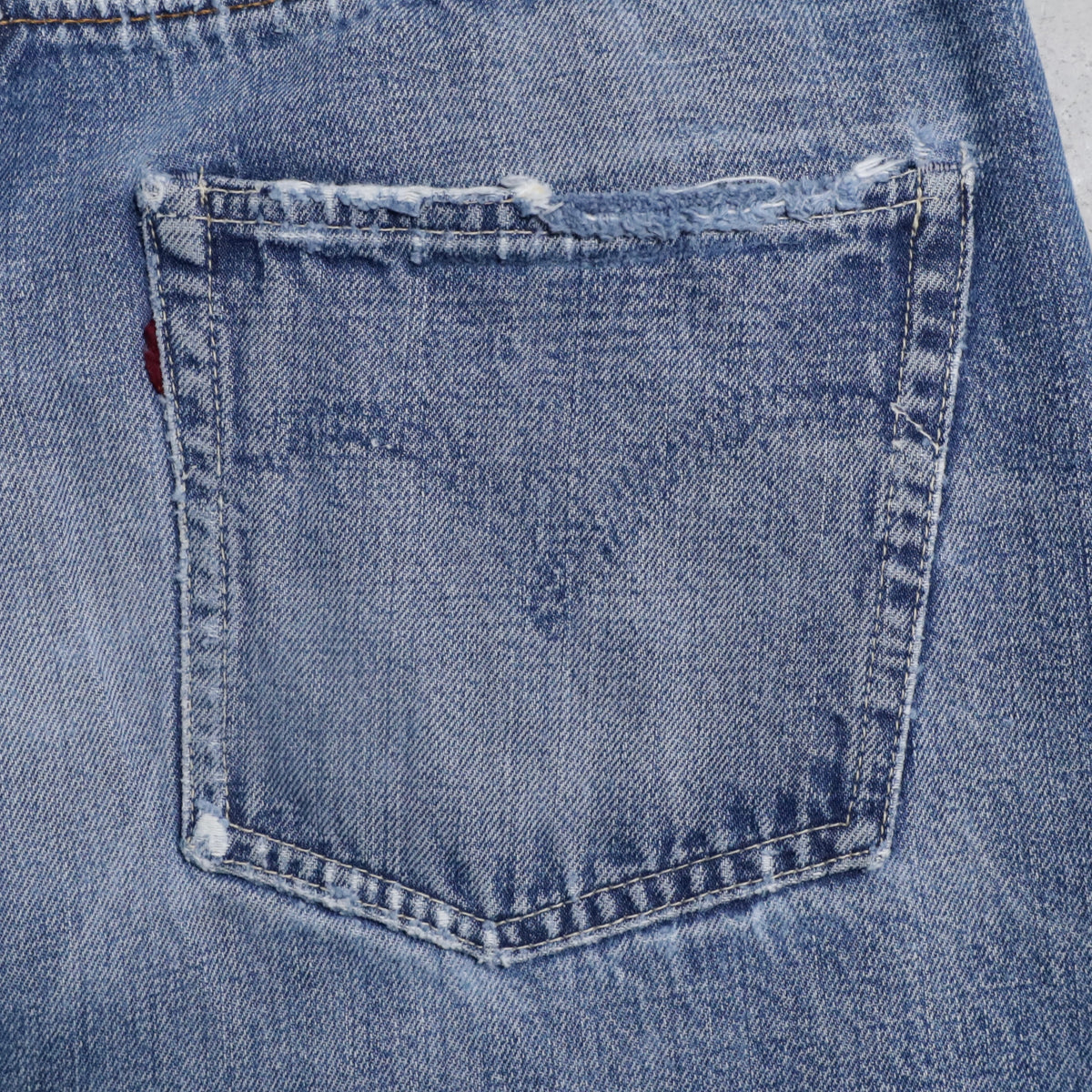 LEVI'S 501 BIGE DENIM PANTS (EARLY MODEL/GOOD FADE/USED CONDITION)