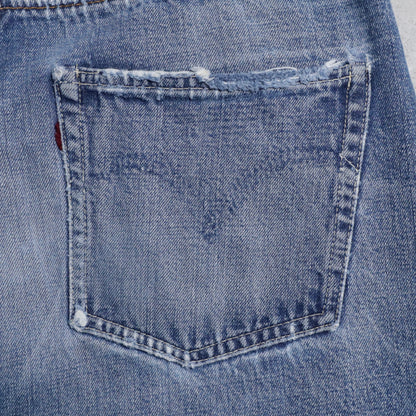 LEVI'S 501 BIGE DENIM PANTS (EARLY MODEL/GOOD FADE/USED CONDITION)