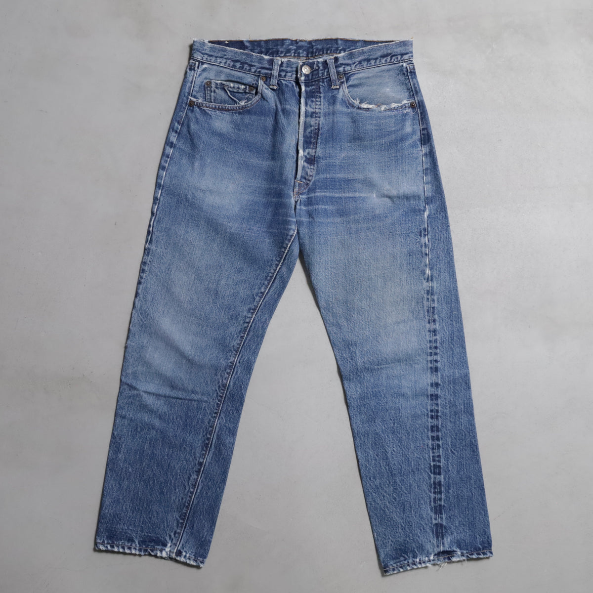 LEVI'S 501 BIGE DENIM PANTS (GOOD FADE/USED CONDITION)