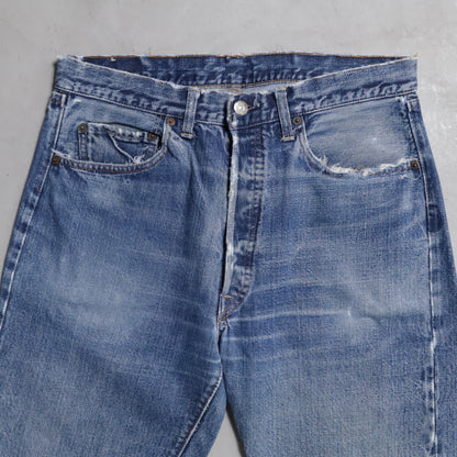 LEVI'S 501 BIGE DENIM PANTS (GOOD FADE/USED CONDITION)