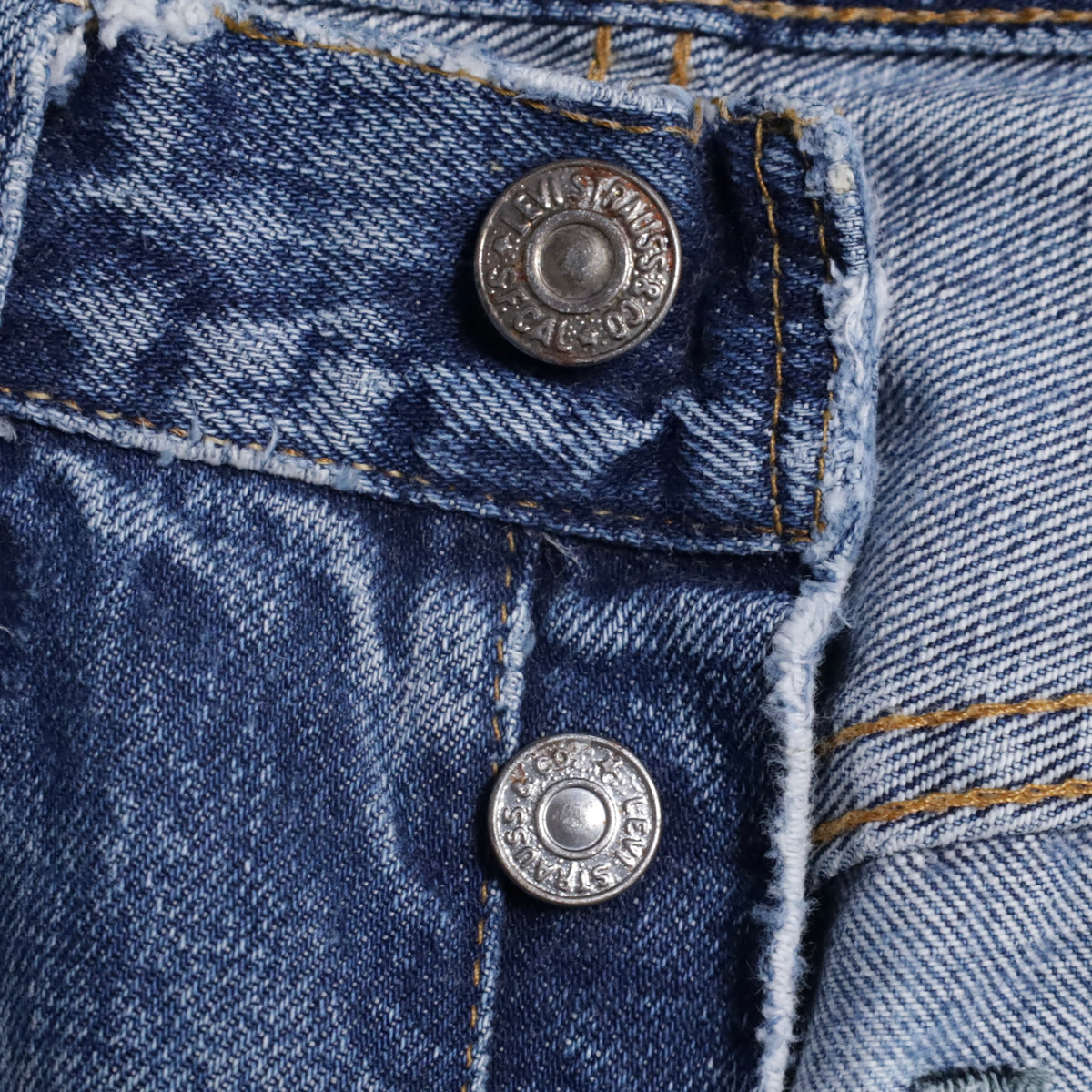 LEVI'S 501 BIGE DENIM PANTS (GOOD FADE/USED CONDITION)