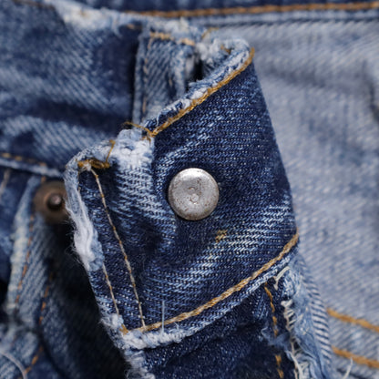 LEVI'S 501 BIGE DENIM PANTS (GOOD FADE/USED CONDITION)