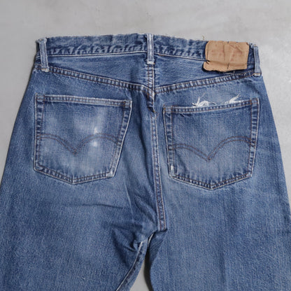 LEVI'S 501 BIGE DENIM PANTS (GOOD FADE/USED CONDITION)