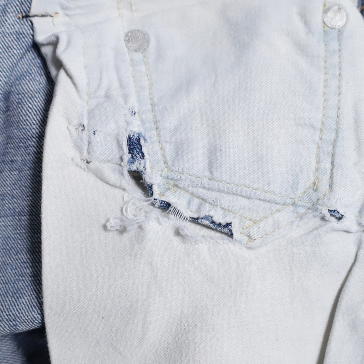 LEVI'S 501 BIGE DENIM PANTS (GOOD FADE/USED CONDITION)