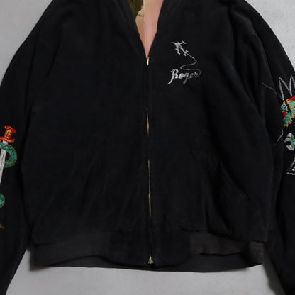 BLACK CORDUROY "SNAKE&DAGGER" KOREA SOUVENIR JACKET (SPECIAL PIECE/BIG SIZE)