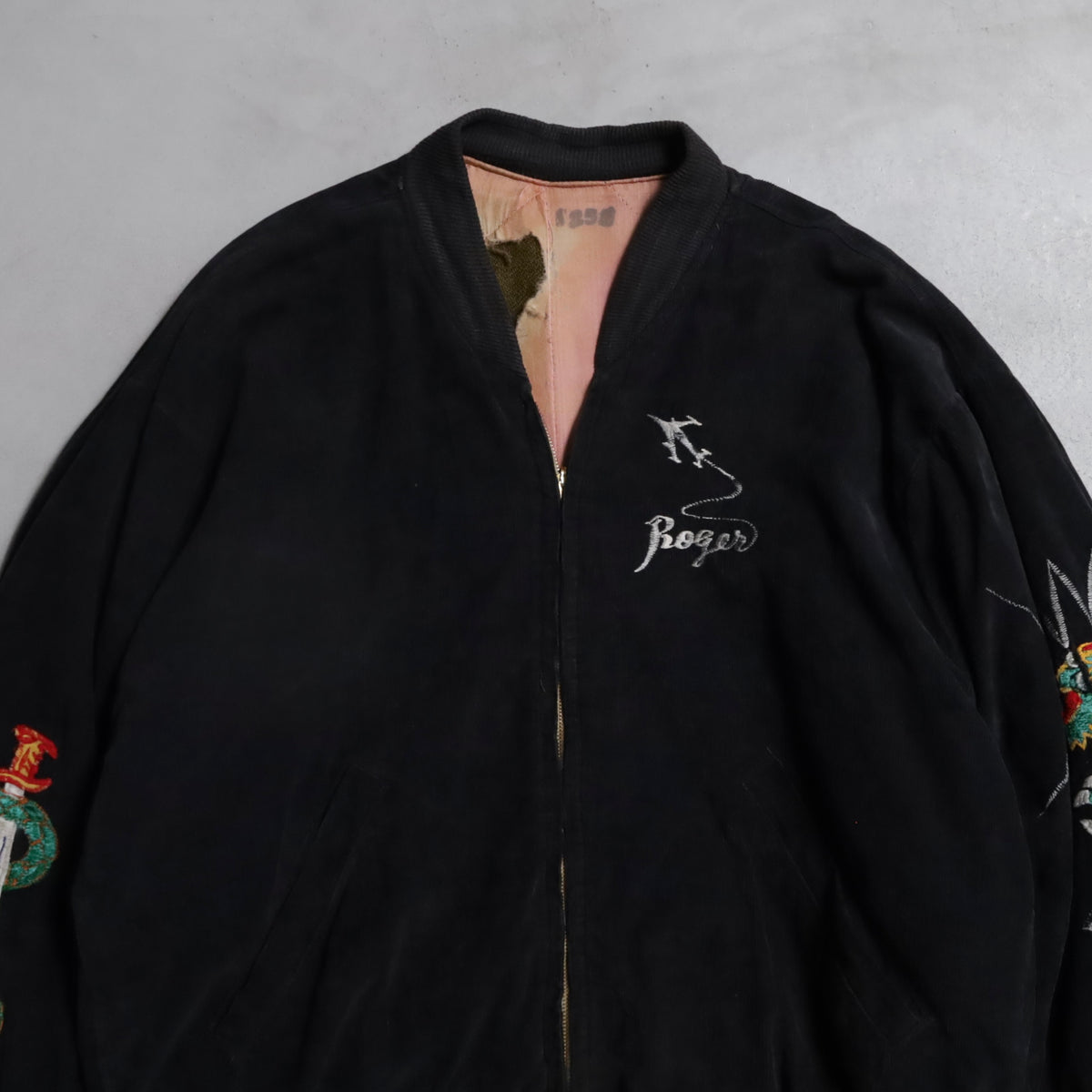 BLACK CORDUROY "SNAKE&DAGGER" KOREA SOUVENIR JACKET (SPECIAL PIECE/BIG SIZE)