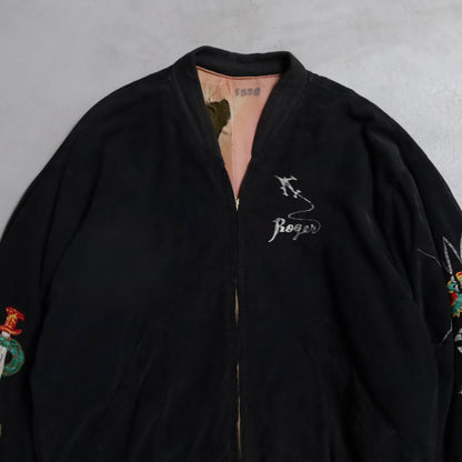 BLACK CORDUROY "SNAKE&DAGGER" KOREA SOUVENIR JACKET (SPECIAL PIECE/BIG SIZE)