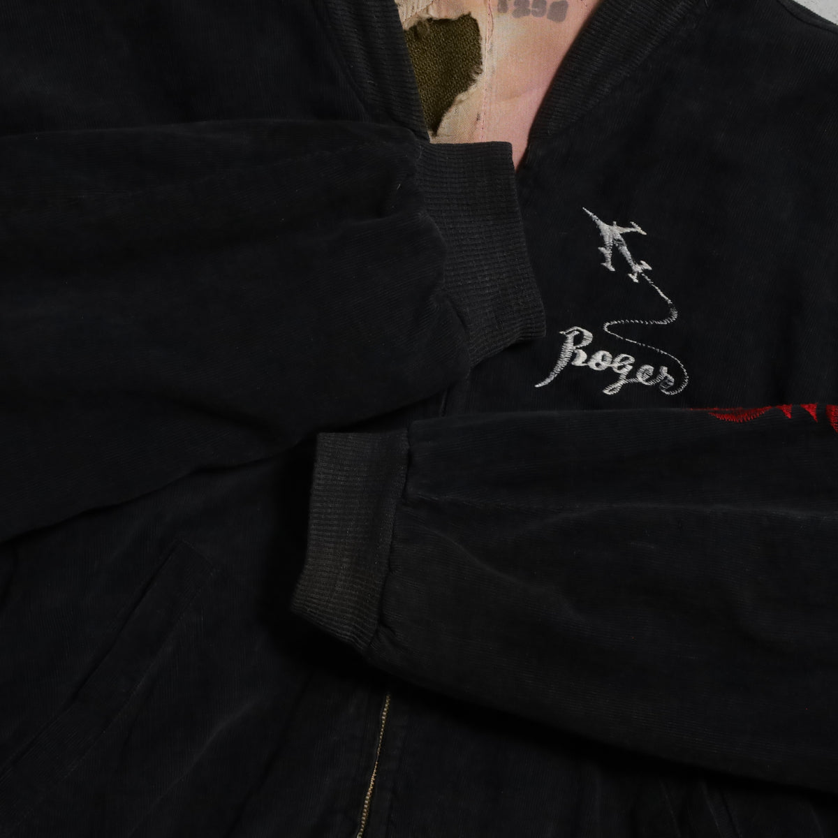 BLACK CORDUROY "SNAKE&DAGGER" KOREA SOUVENIR JACKET (SPECIAL PIECE/BIG SIZE)