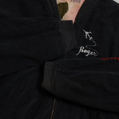 BLACK CORDUROY "SNAKE&DAGGER" KOREA SOUVENIR JACKET (SPECIAL PIECE/BIG SIZE)
