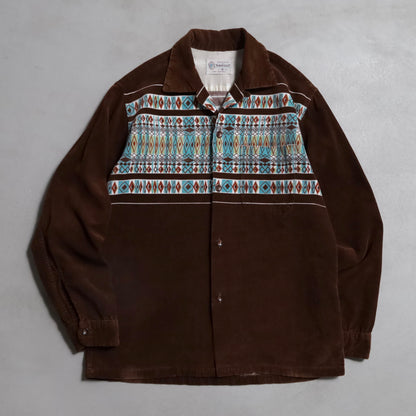 TOWNCRAFT PRINT CORDUROY SHIRT (MEDIUM/VERY GOOD CONDITION)