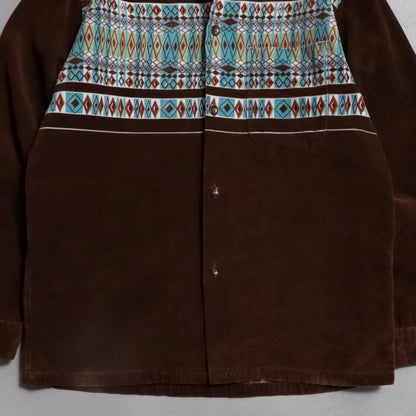 TOWNCRAFT PRINT CORDUROY SHIRT (MEDIUM/VERY GOOD CONDITION)
