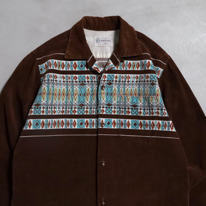 TOWNCRAFT PRINT CORDUROY SHIRT (MEDIUM/VERY GOOD CONDITION)