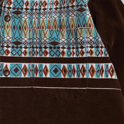 TOWNCRAFT PRINT CORDUROY SHIRT (MEDIUM/VERY GOOD CONDITION)