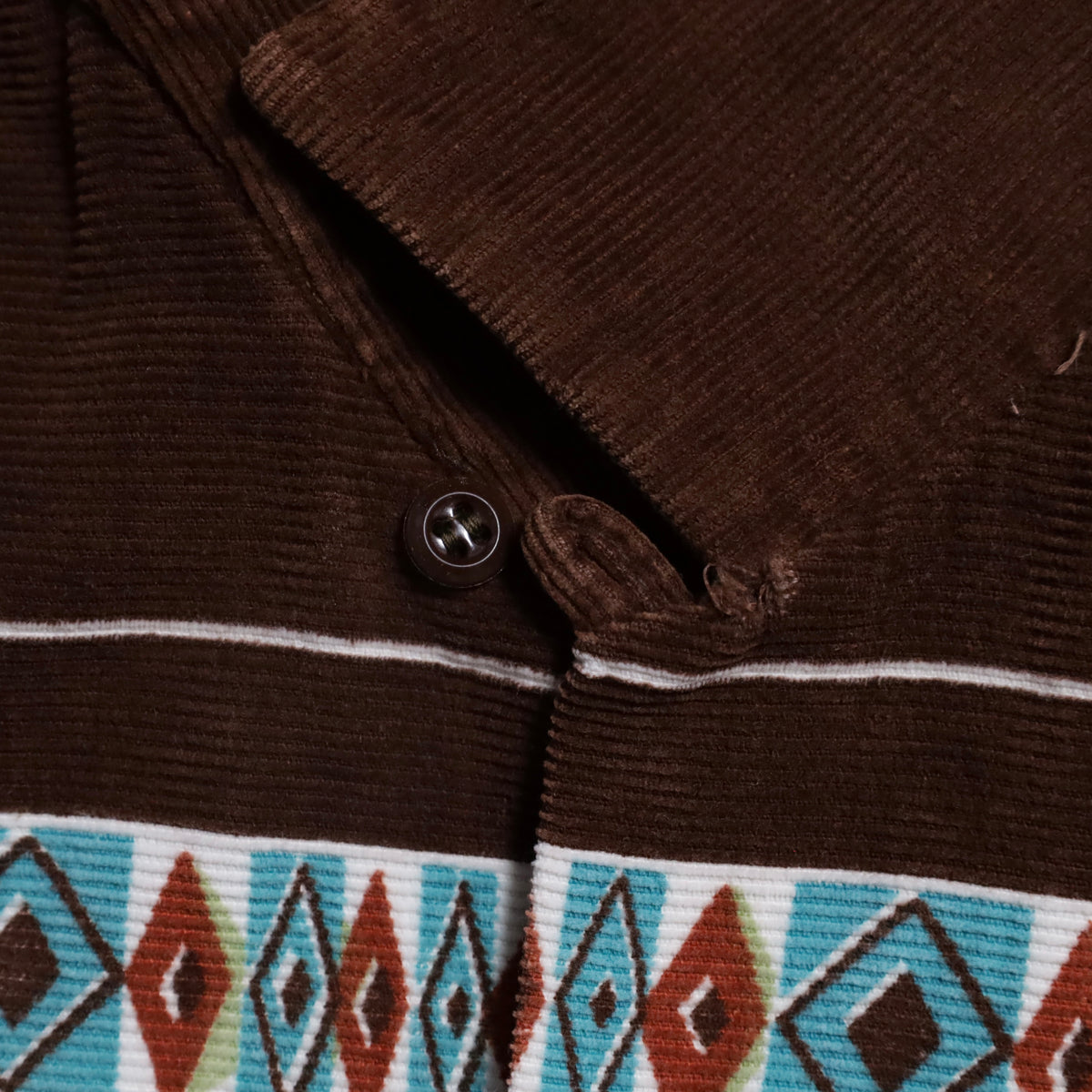 TOWNCRAFT PRINT CORDUROY SHIRT (MEDIUM/VERY GOOD CONDITION)