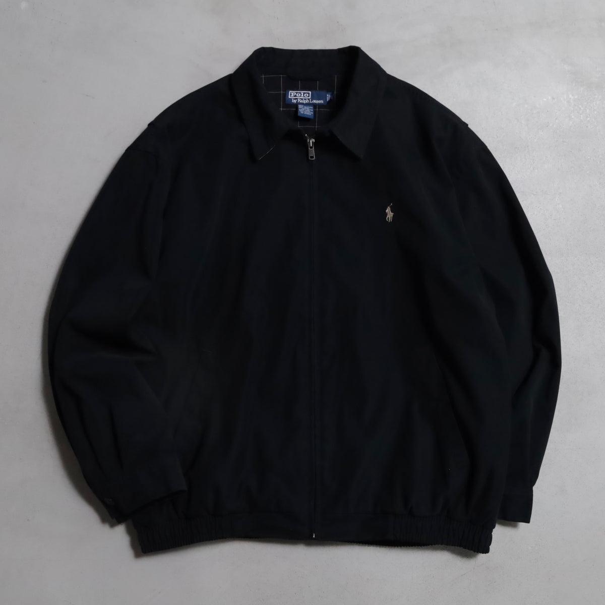 POLO BY RALPH LAUREN BLACK DRIZZLER JACKET (WITH CHINSTRAP/LAGRE/VERY GOOD CONDITION)