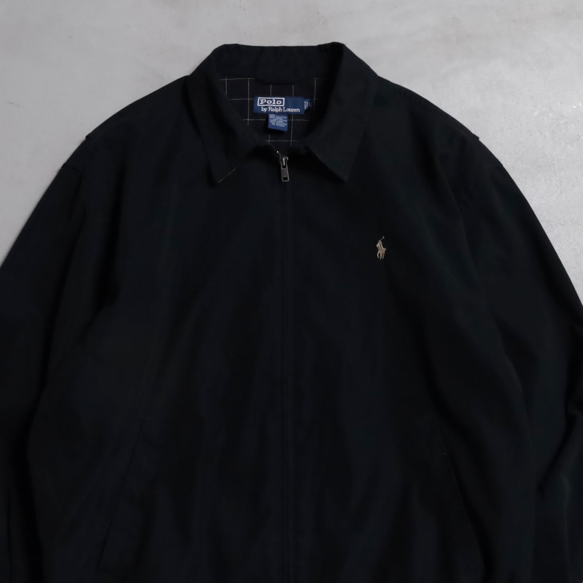POLO BY RALPH LAUREN BLACK DRIZZLER JACKET (WITH CHINSTRAP/LAGRE/VERY GOOD CONDITION)