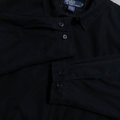 POLO BY RALPH LAUREN BLACK DRIZZLER JACKET (WITH CHINSTRAP/LAGRE/VERY GOOD CONDITION)