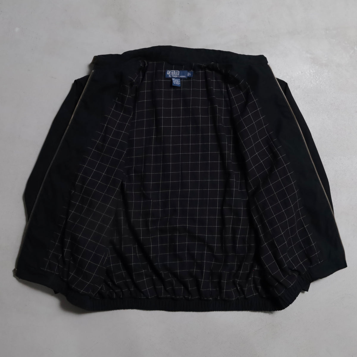POLO BY RALPH LAUREN BLACK DRIZZLER JACKET (WITH CHINSTRAP/LAGRE/VERY GOOD CONDITION)
