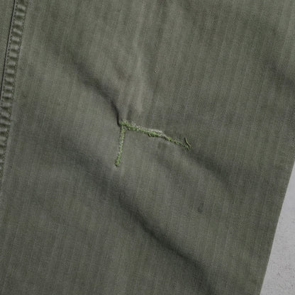 WWII U.S.ARMY M-43 HBT TROUSERS WITH "PW STENCIL" (W32L29/GOOD USED CONDITION)