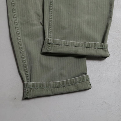 WWII U.S.ARMY M-43 HBT TROUSERS WITH "PW STENCIL" (W32L29/GOOD USED CONDITION)