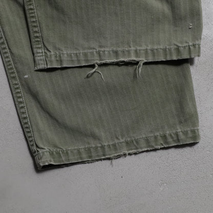 WWII U.S.ARMY M-43 HBT TROUSERS WITH "PW STENCIL" (W32L29/GOOD USED CONDITION)