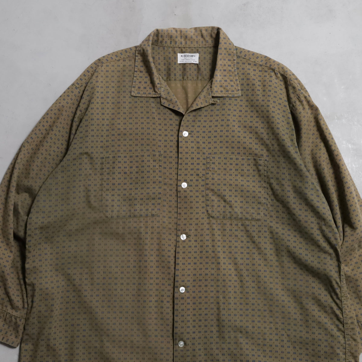 ARROW ATOMIC PATTERN BOX SHIRT (XXLARGE/GOOD CONDITION)