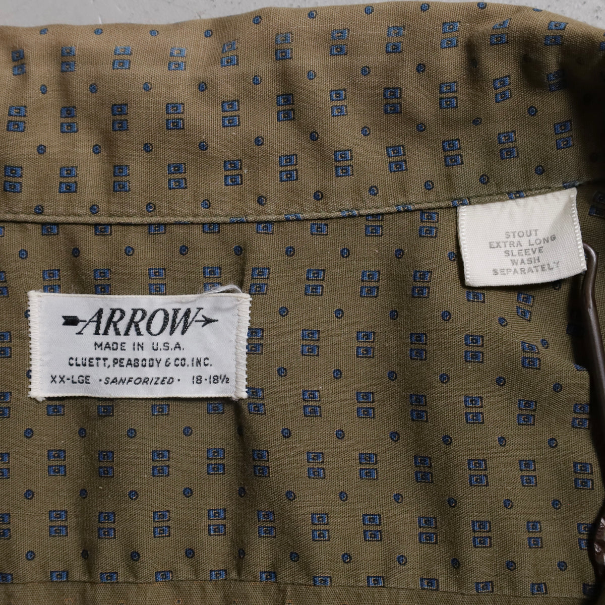 ARROW ATOMIC PATTERN BOX SHIRT (XXLARGE/GOOD CONDITION)