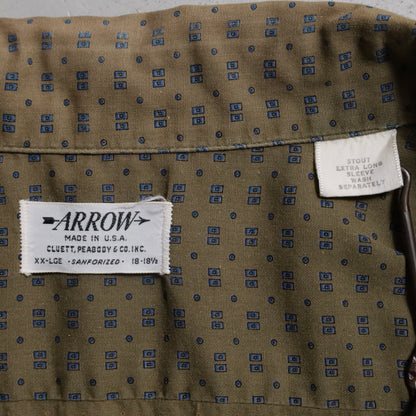 ARROW ATOMIC PATTERN BOX SHIRT (XXLARGE/GOOD CONDITION)