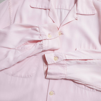 PINK RAYON GABARDINE BOX SHIRT (RARE COLOR/GOOD CONDITION)