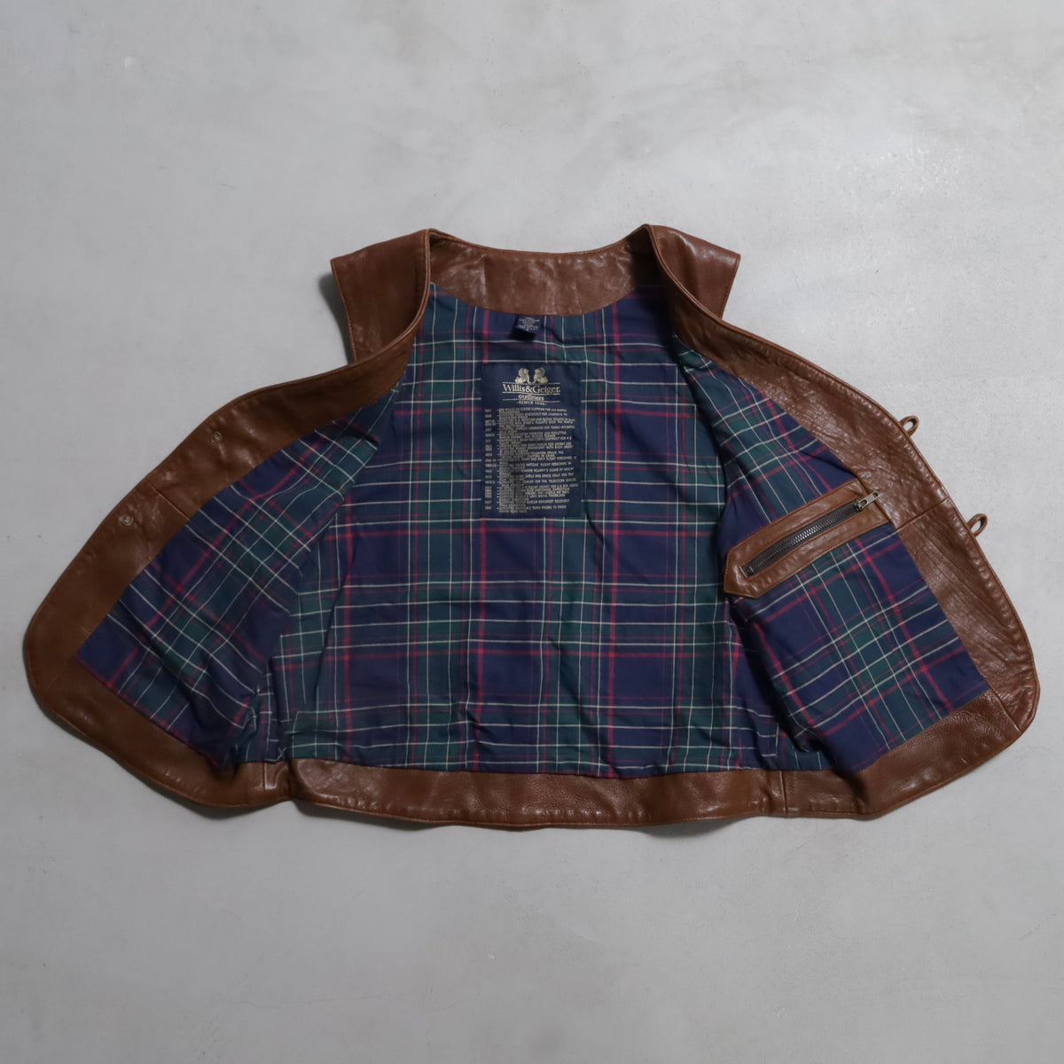 WILLIS&GEIGER LEATHER VEST (LARGE/GOOD CONDITION)