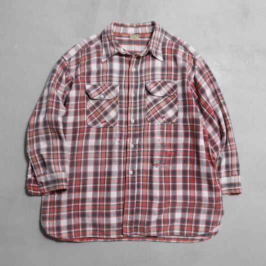 WINTER KING PLAID FLANNEL SHIRT (BIG SIZE/GOOD USED CONDITION)