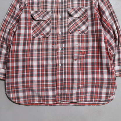 WINTER KING PLAID FLANNEL SHIRT (BIG SIZE/GOOD USED CONDITION)