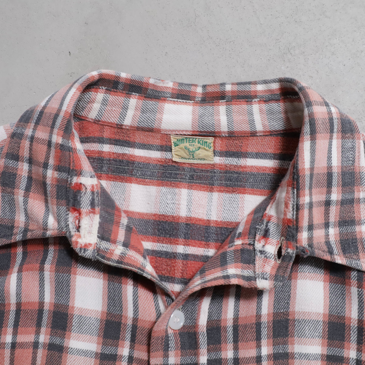 WINTER KING PLAID FLANNEL SHIRT (BIG SIZE/GOOD USED CONDITION)