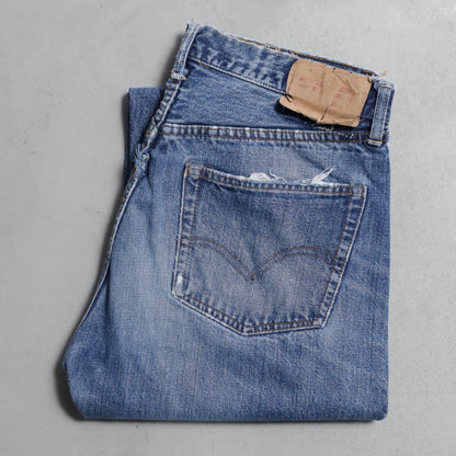LEVI'S 501 BIGE DENIM PANTS (GOOD FADE/USED CONDITION)