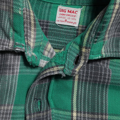 BIG MAC PLAID FLANNEL SHIRT (LARGE/GOOD CONDITION)