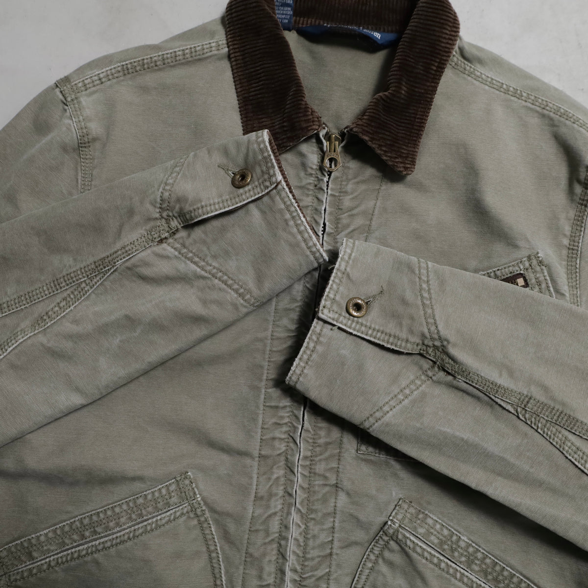 POLO BY RALPH RAUREN 91-B TYPE OLIVE DUCK WORK JACKET (MEDIUE/GOOD CONDITION)