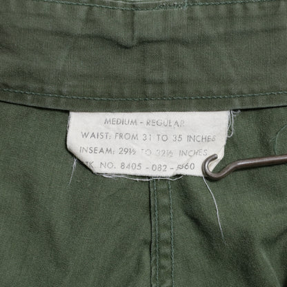 U.S.ARMY JUNGLE FATIGUE PANTS 2ND TYPE (MEDIUM-REGULAR/GOOD USED CONDITION)