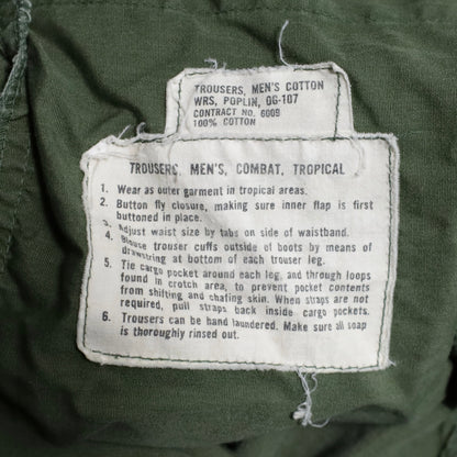 U.S.ARMY JUNGLE FATIGUE PANTS 2ND TYPE (MEDIUM-REGULAR/GOOD USED CONDITION)