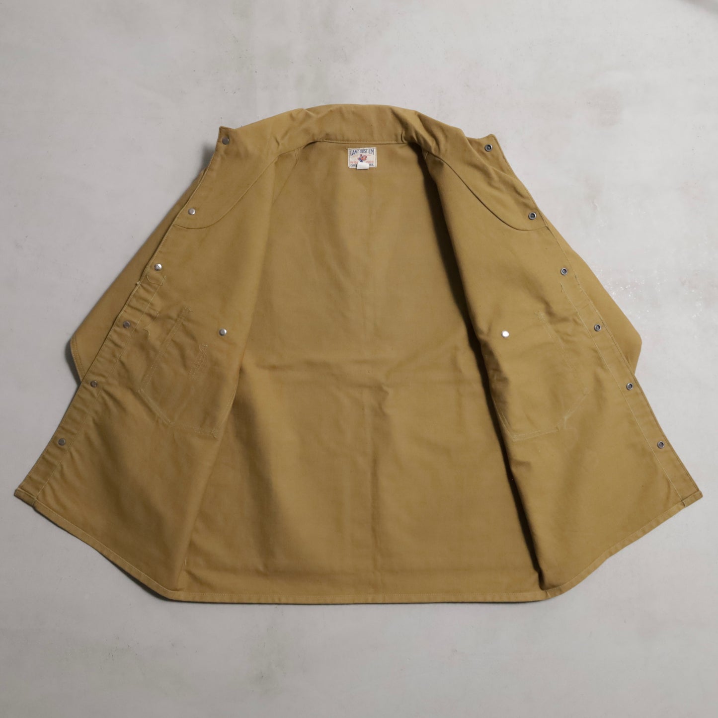 DEAD STOCK CAN'T BUSTE'M BROWN DUCK LOGER JACKET (SIZE 16)