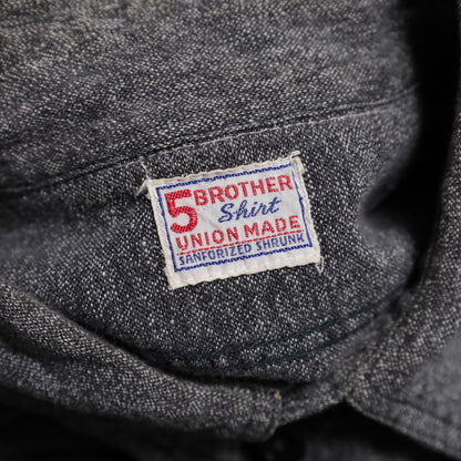 5BROTHER BLACK CHAMBRAY SHIRT (GOOD CONDITION)