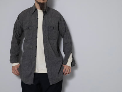5BROTHER BLACK CHAMBRAY SHIRT (GOOD CONDITION)