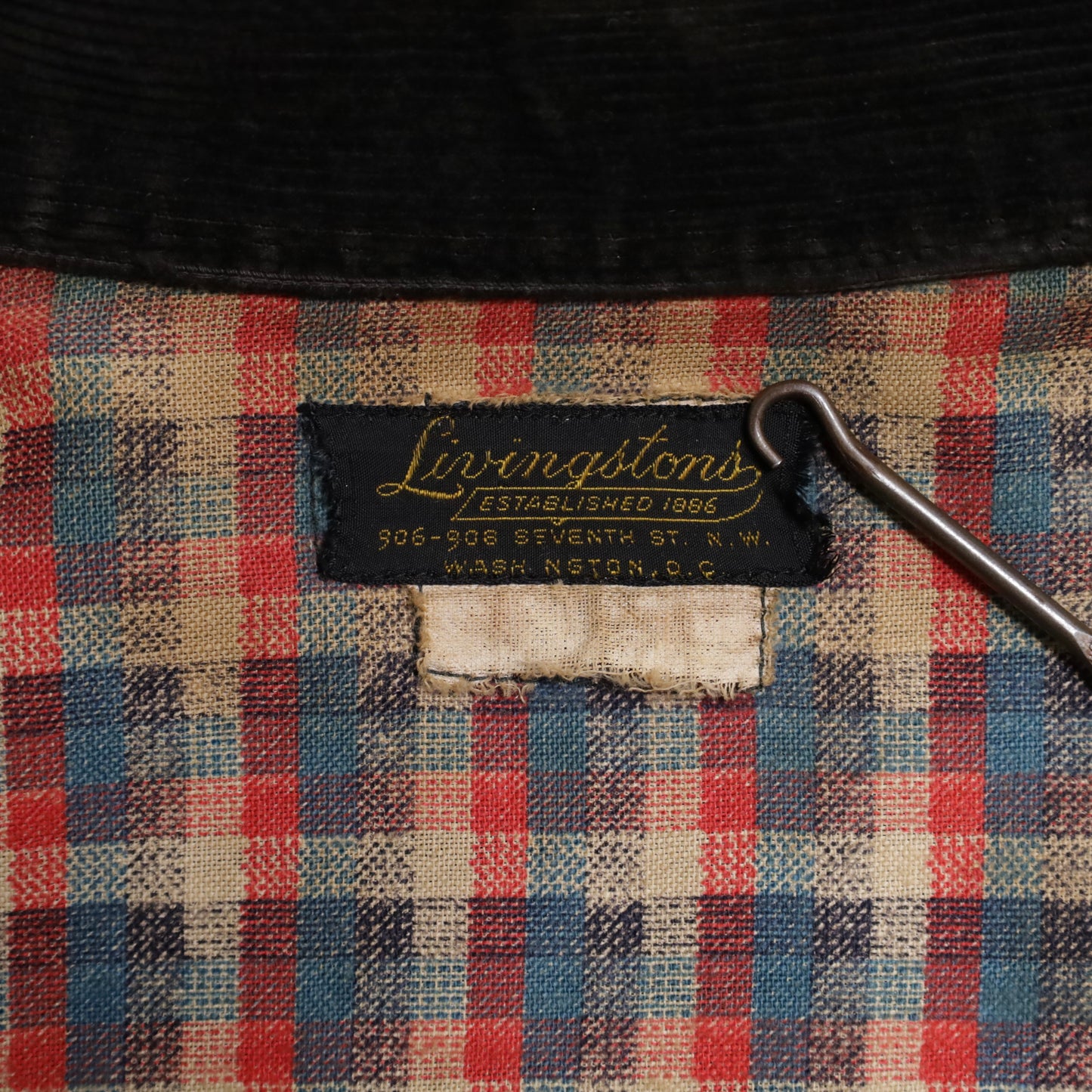 BLACK CORDUROY FIRE DEPARTMENT PATCH JACKET (BIG SIZE/GOOD CONDITION)